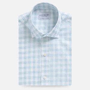NWT Ledbury Extra Slim The Green Ellis Plaid Long Sleeve Button-Up, size 15.5